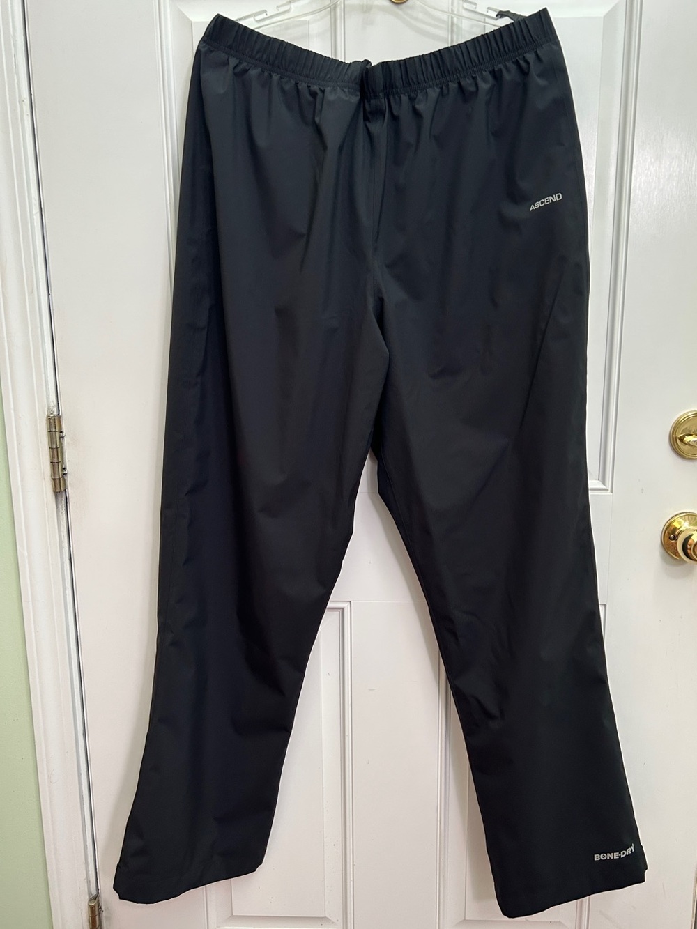 Ascend Men's Black Rain Pants.